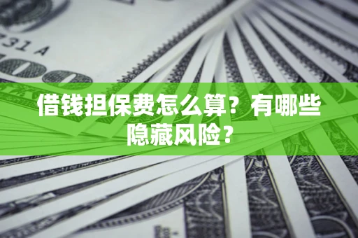 济南借钱担保费怎么算？有哪些隐藏风险？