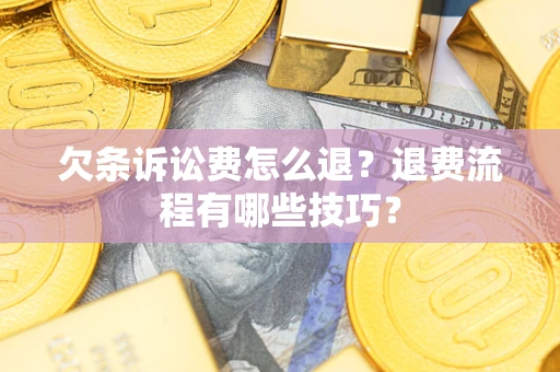 济南欠条诉讼费怎么退？退费流程有哪些技巧？