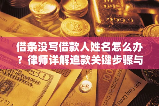 济南借条没写借款人姓名怎么办？律师详解追款关键步骤与证据链构建