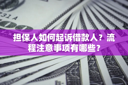 济南担保人如何起诉借款人？流程注意事项有哪些？